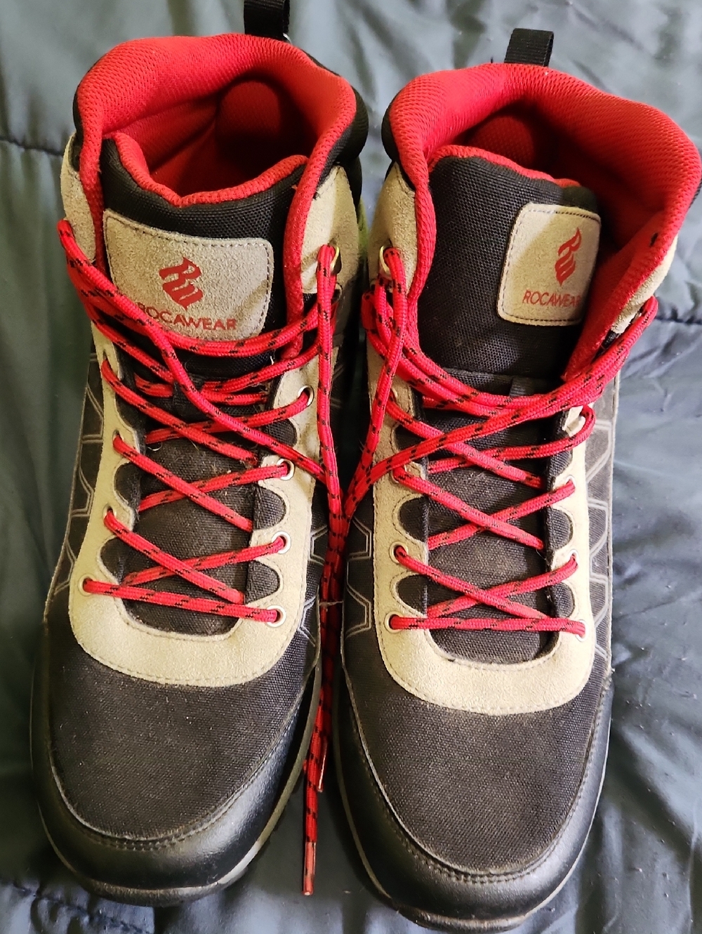Rocawear Black, Red & Beige Hiking Boots - Hector